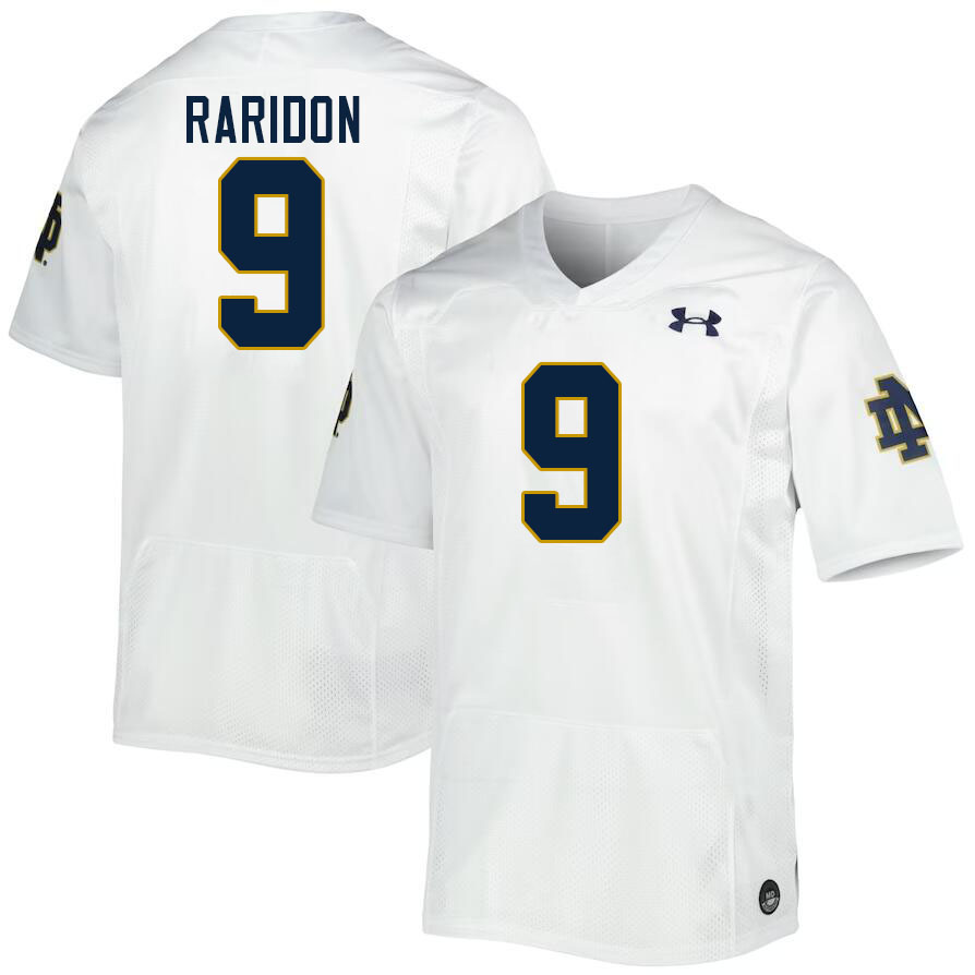 Men #9 Eli Raridon Notre Dame Fighting Irish College Football Jerseys Stitched-White